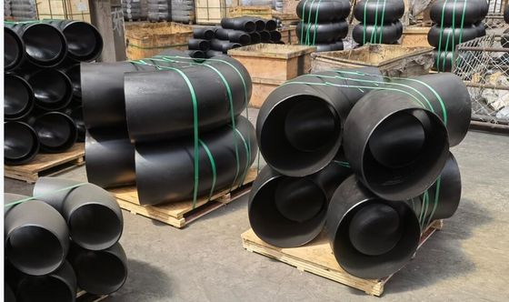 Батт ASME B16.9 сварил локоть черноты штуцеров трубы SCH10 SCH20 STD SCH40 SCH80 стальной